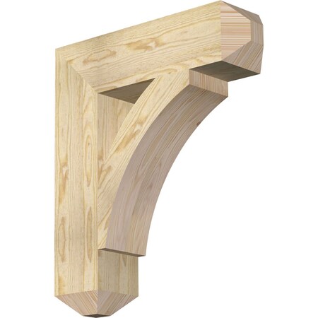 Ekena Millwork Thorton Craftsman Rough Sawn Bracket, Douglas Fir, 6"W x 24"D x 28"H BKT06X24X28THR04RDF